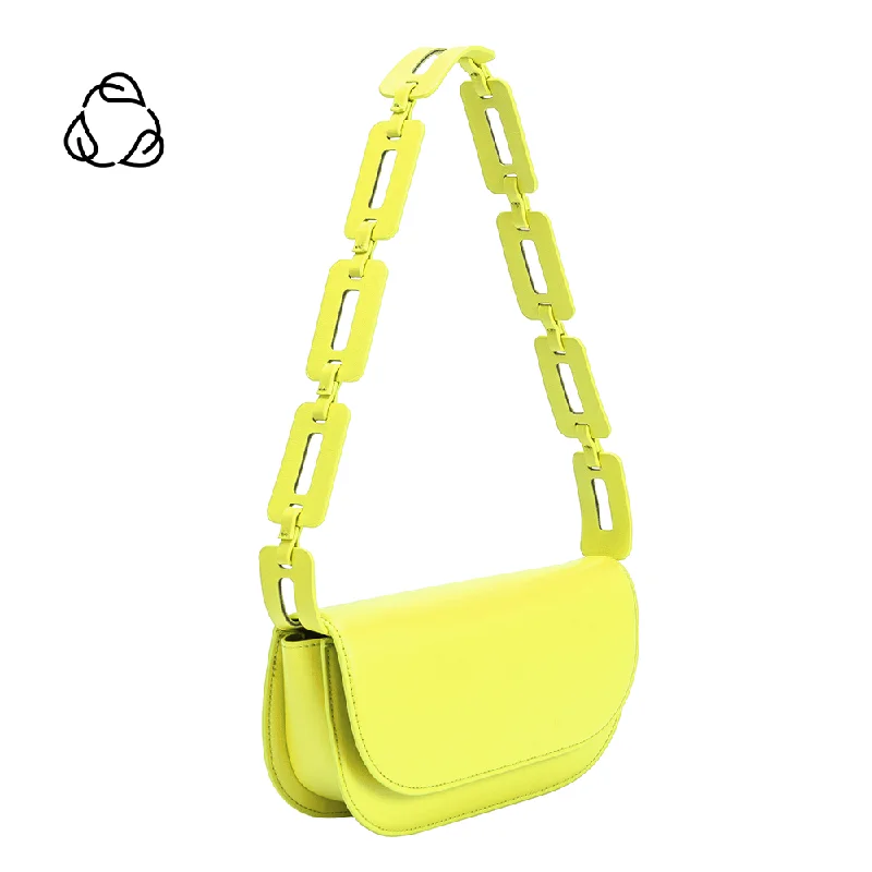 Inez Neon Yellow Recycled Vegan Shoulder Bag