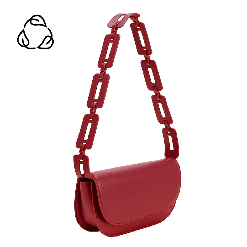 Inez Red Recycled Vegan Shoulder Bag