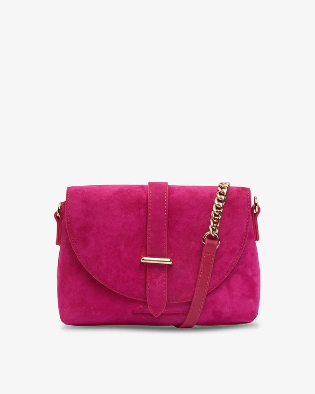 Mini Audrey - Hot Pink Suede