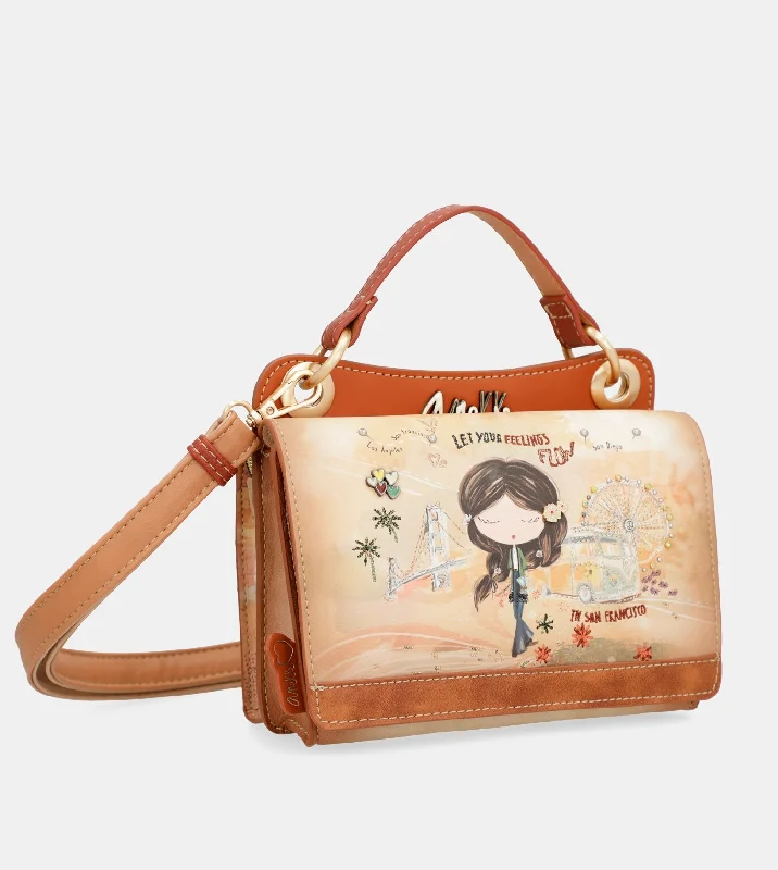 Peace & Love camel mini bag