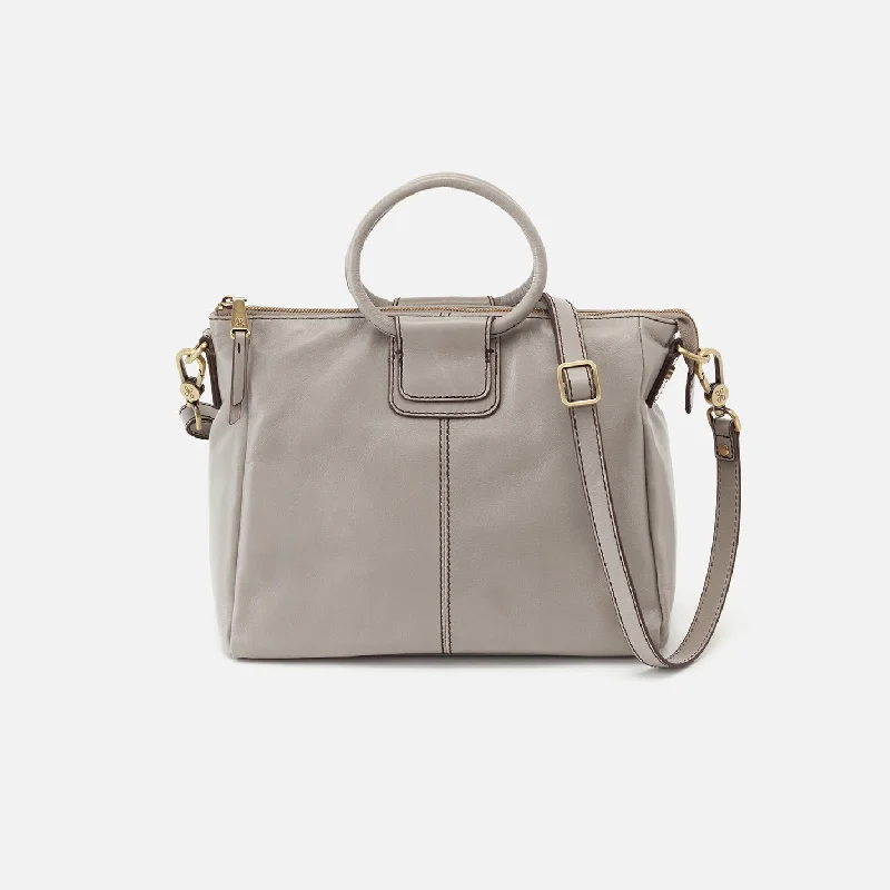 Sheila Medium Satchel in Polished Leather - Driftwood