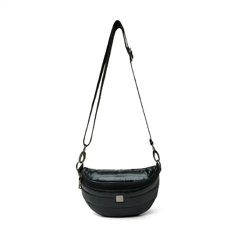 Shining Star Fanny Pack/crossbody Bag In Pearl Black