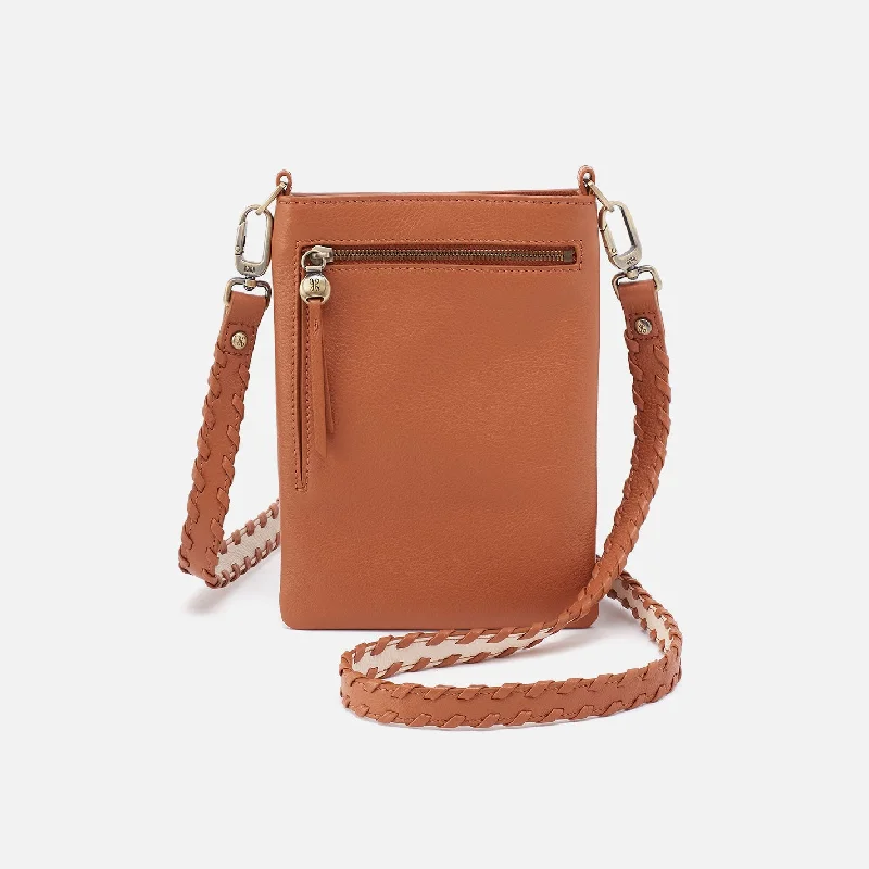 Tyler Phone Crossbody In Pebbled Leather - Butterscotch