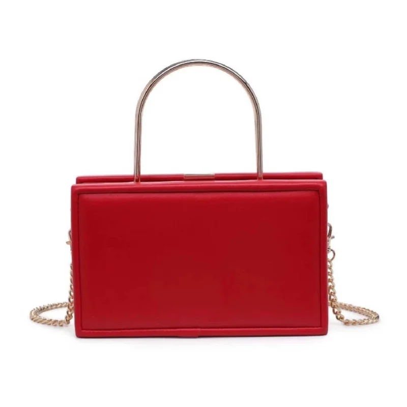 Women's Charlie Evening Bag In Red